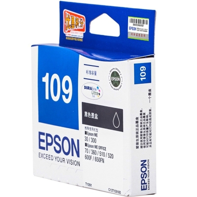 爱普生 Epson T1091黑色C13T109180 墨盒