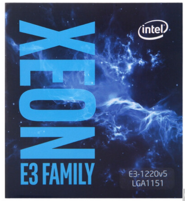 英特尔 Intel 至强四核E3-1220v5盒装CPU处理器 服务器CPU
