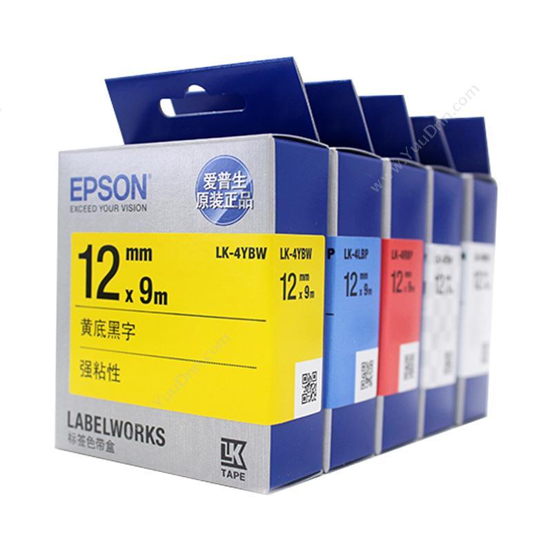 爱普生 Epson LK-4TBW 机用 12mm 透明底黑字(适用 LW-400/600P/700/1000P) 碳带