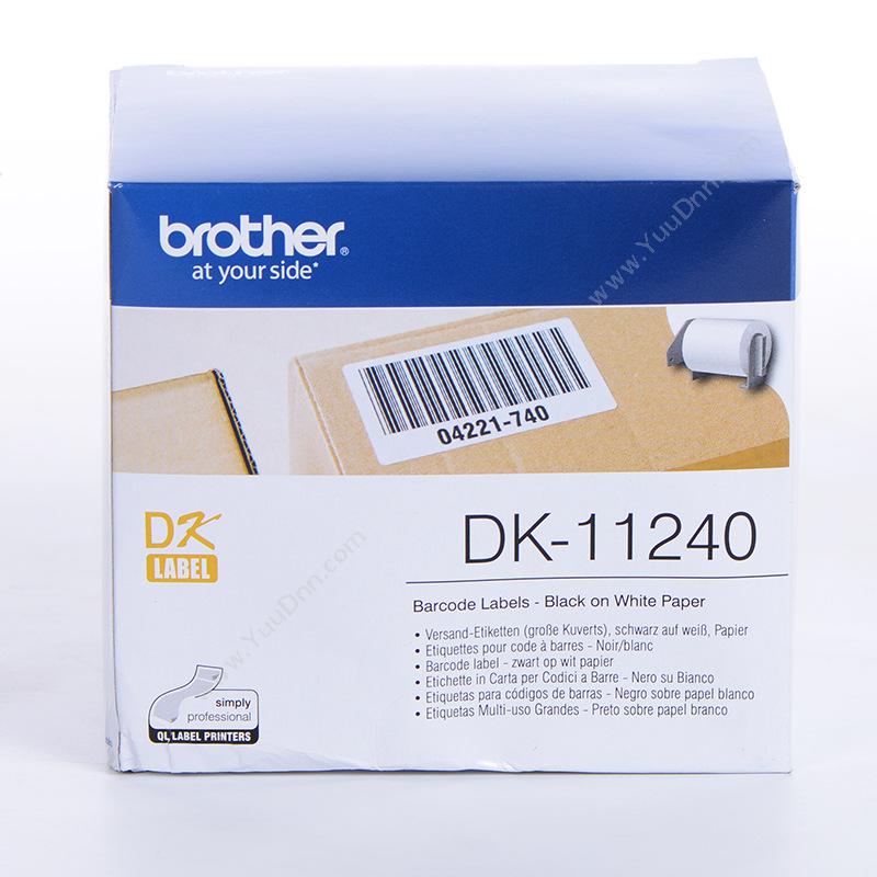 兄弟 BrotherDK-11240 热敏定长条形码（纸质） 102mm*51mm白底黑字（纸质600张，适用 QL系列打印机用）碳带