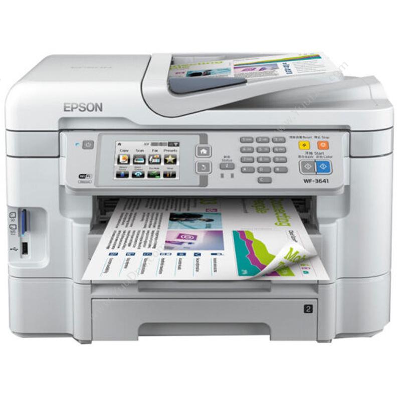 爱普生 EpsonWF-3641 彩色 A4   449x427x308mm
 ( 自动进纸器关闭时)
449x563x308mm 
( 自动进纸器打开时)A4彩色喷墨打印机
