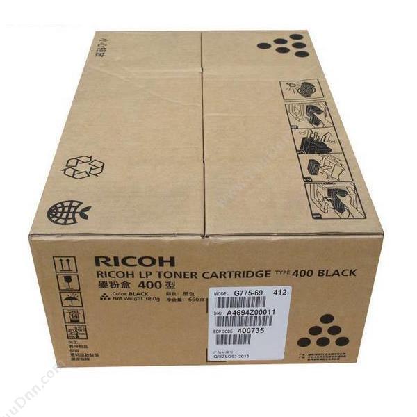 理光 Ricoh 400型 高容墨（EDP：400735) 20000页（黑）（适用 AP600L/AP2600/600/600N/AP600LU） 墨盒