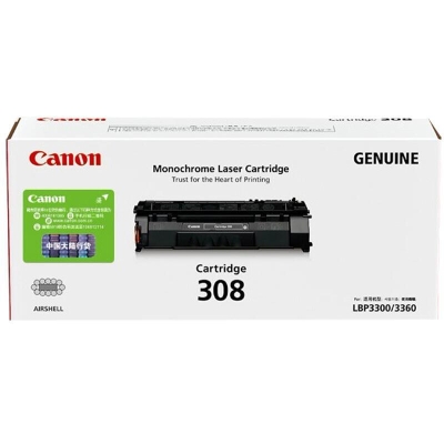 佳能 Canon CRG 308   2500页（黑）（适用 LBP3300/LBP3360） 硒鼓