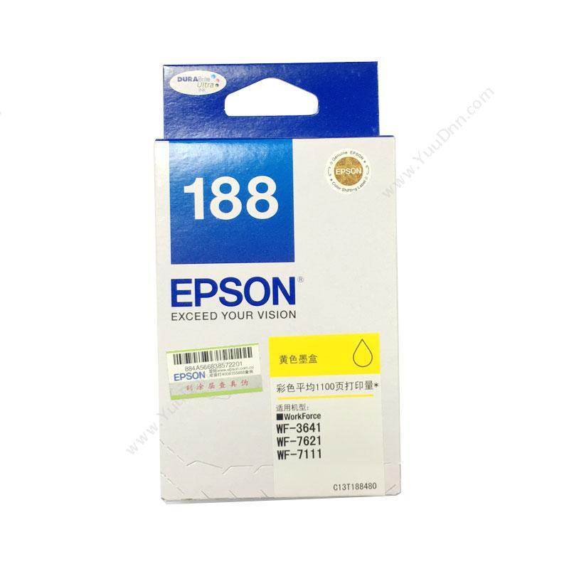 爱普生 EpsonT188480   1100页（黄）（适用 Epson WF-7621/A3+）墨盒