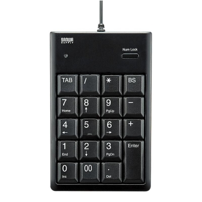 山业 Sanwa NT-16UH2BK USB2.0数字键盘 （黑） 有线键盘