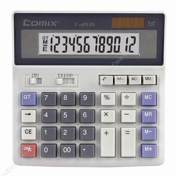 齐心 ComixC-2035 12位电脑按键计算器 （浅灰）常规计算器
