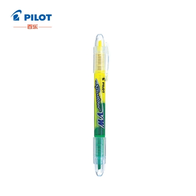 百乐 Pilot SVW-15SL-YG(EX) 粉黄/绿 1.0MM 10支/盒 双头荧光笔