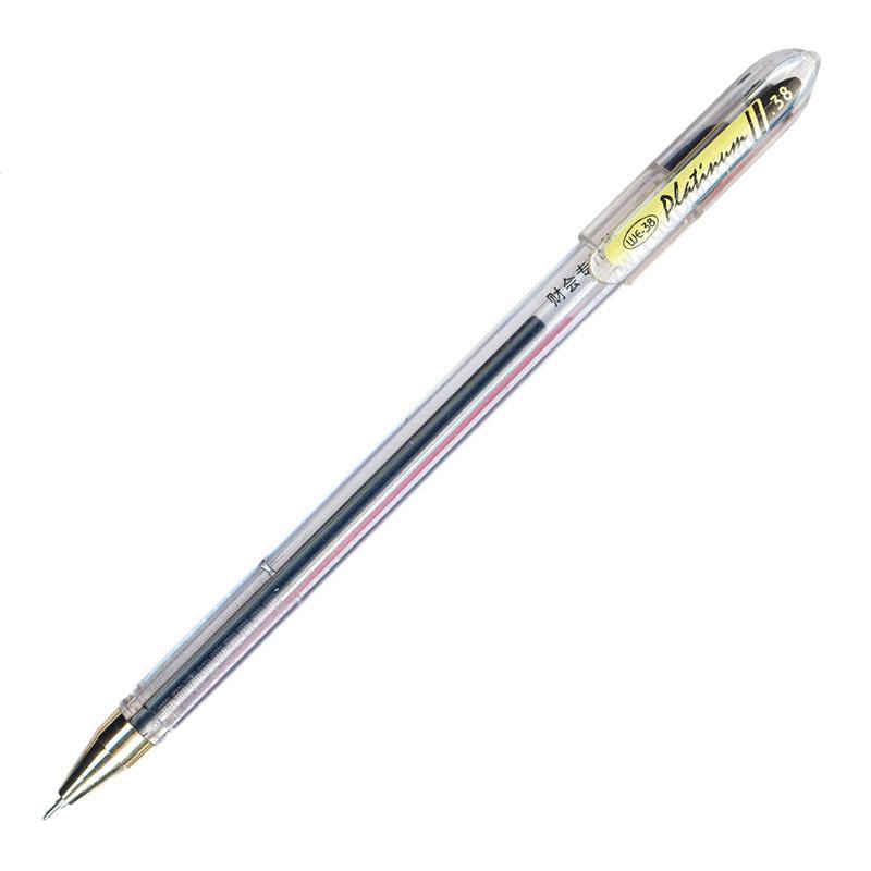 白金 PlatinumWE-38 0.38mm中性笔（（黑），10支/盒）插盖式中性笔