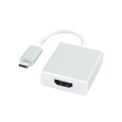 酷比客 L-Cubic LCCPUCHAF USB Type-C转HDMI母 转接线 0.15M（银） 用于Type-C转HDMI的设备 扩展配件