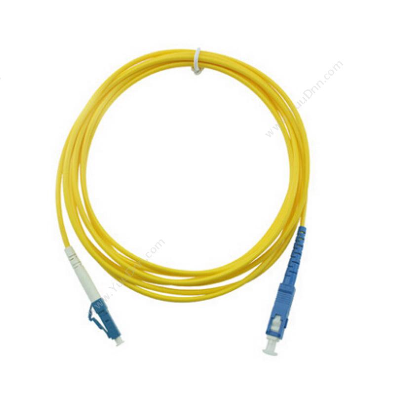 酷比客 L-Cubic LCCPSFLCSCYW-15M 单模光纤线 LC-SC 15米 公对公 （黄） 单模光纤跳线