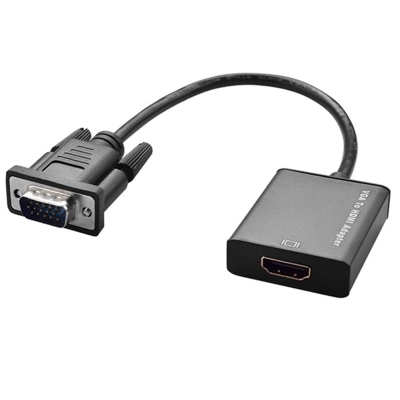 创乘 ChuangCheng CC200 VGA转HDMI转换线 30CM（黑） 将VGA接口转为HDMI接口连接至各类显示设备 扩展配件