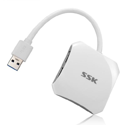 飚王 SSK SHU300 星梭 USBHUB USB 3.0/4口USBHUB（白） 扩展配件