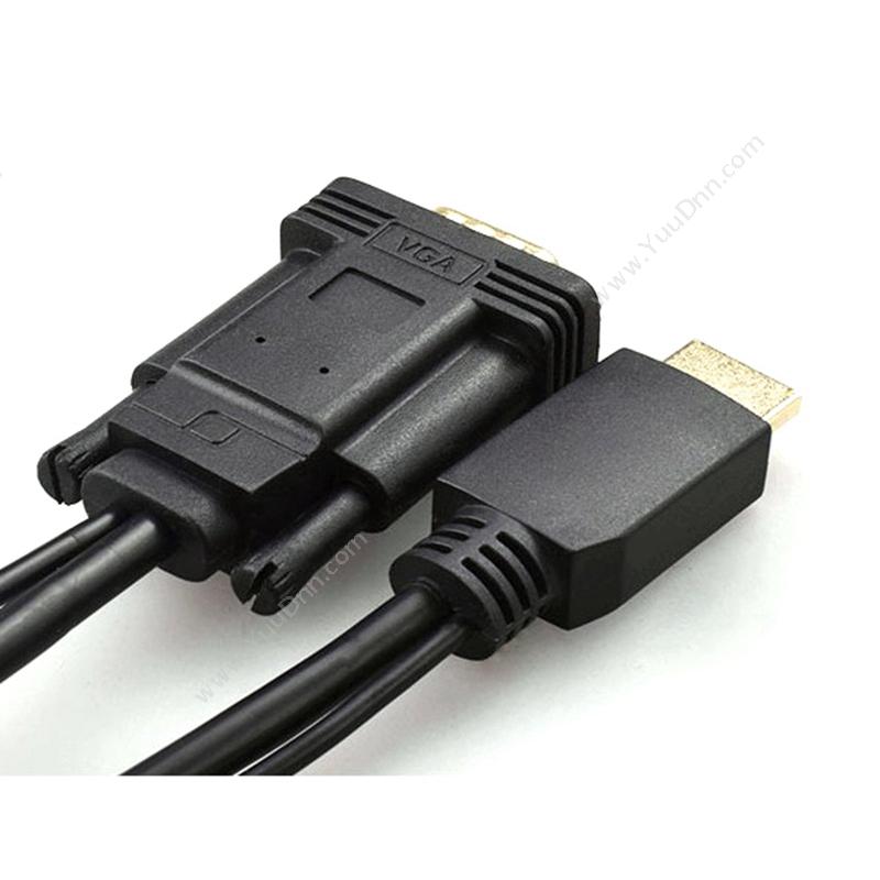 创乘 ChuangCheng CC457 HDMI转VGA高清视频线 5米（黑） 带音频 / 带供电 扩展配件