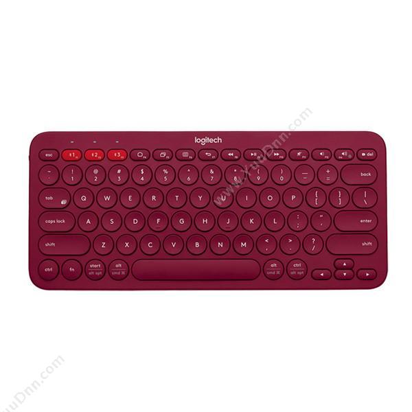 罗技 Logik380 蓝牙键盘 （红） 适用于任何蓝牙设备键盘