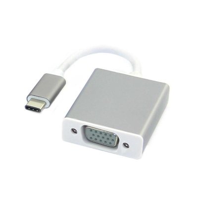 酷比客 L-Cubic LCCPUCVF USB Type-C转VGA母 转接线 0.15M（银） 用于Type-C转VGA的设备 扩展配件