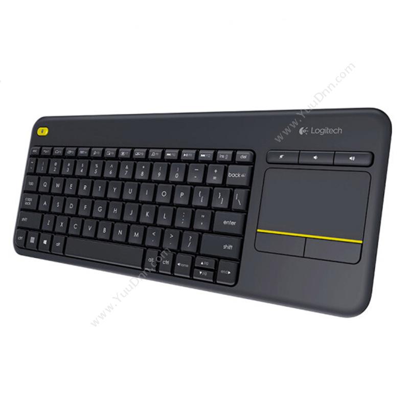 罗技 LogiK400Plus 无线触控键盘 （黑）键盘