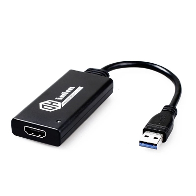 酷比客 L-Cubic LCU3HDMI USB 3.0转HDMI线 0.15米 （黑）  带音视频 其它线材