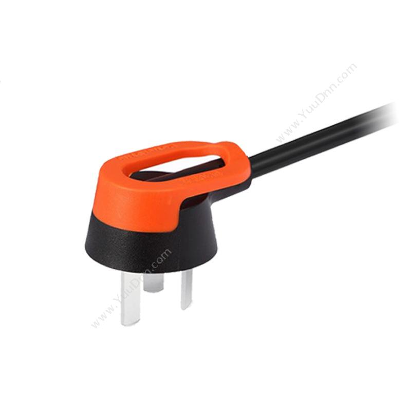 包尔星克 PowersyncMPCTTE0050 带插头三芯 5米 （黑橙）充电线