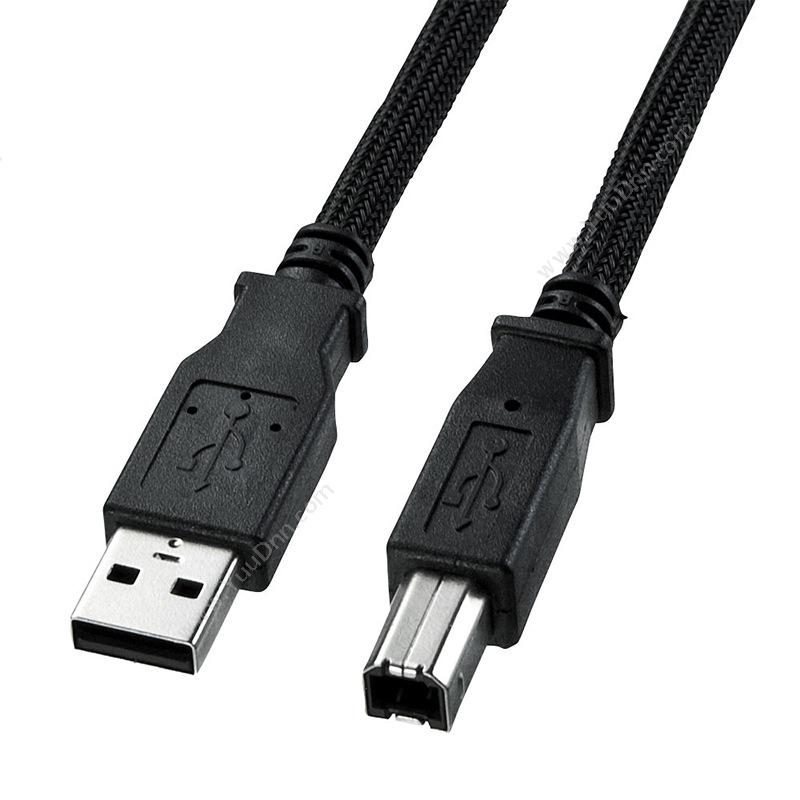 山业 SanwaKU20-NM50K 尼龙编织USB2.0连接线 线长 5m （黑）USB数据线