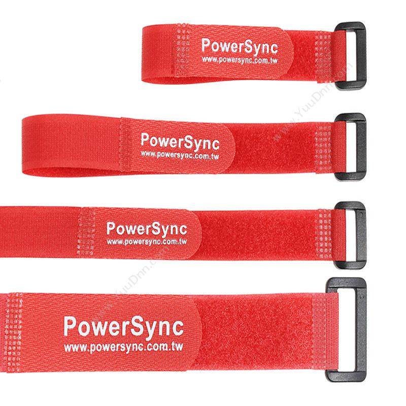 包尔星克 PowersyncACLTMGLDR2 魔术贴带扣扎带 20mm*300mm 8入 （红）理线扎带