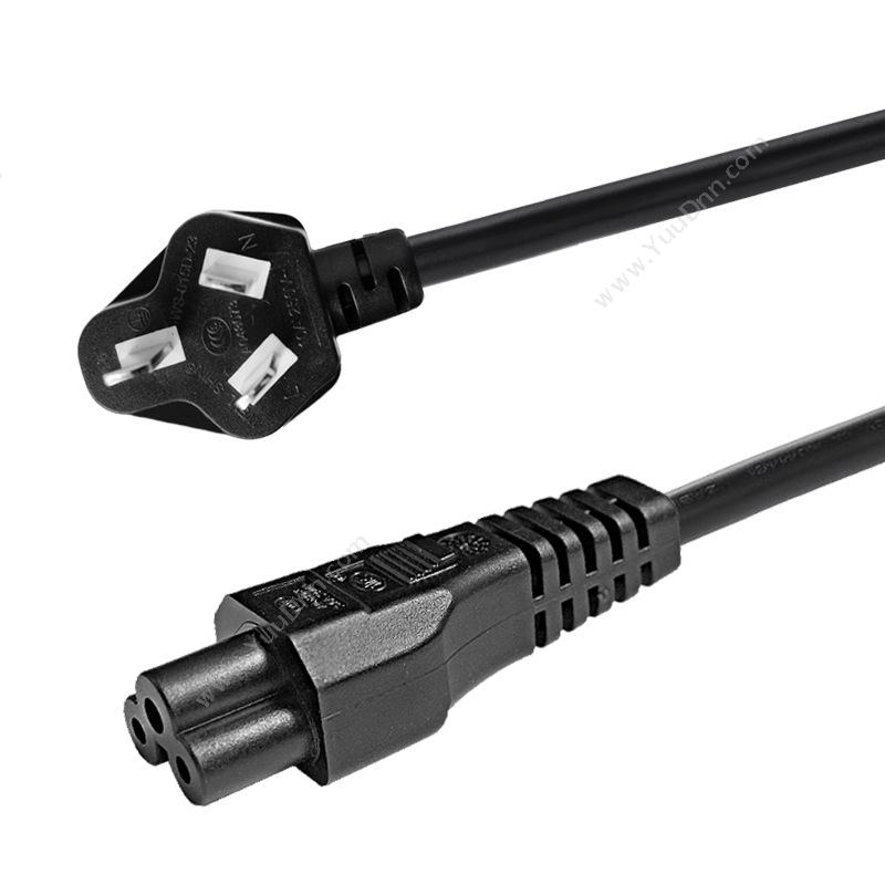 包尔星克 PowersyncMPMC0030  3米 （黑）  90度三插对180度米老鼠充电线
