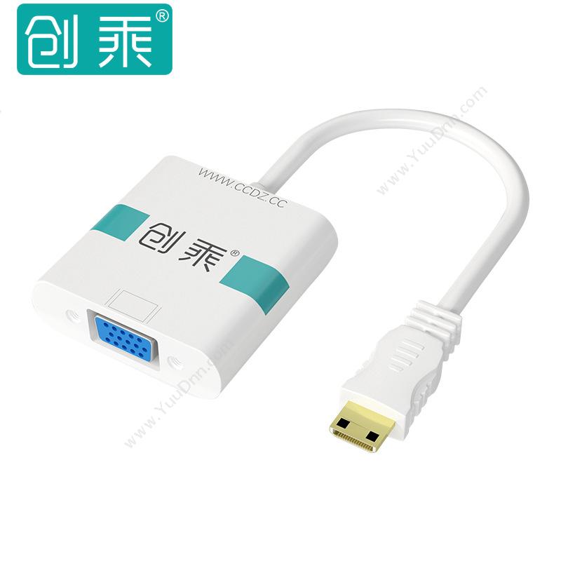 创乘 ChuangChengCT063-W Mini HDMI转VGA Mini HDMI公转VGA母 （白）转换器