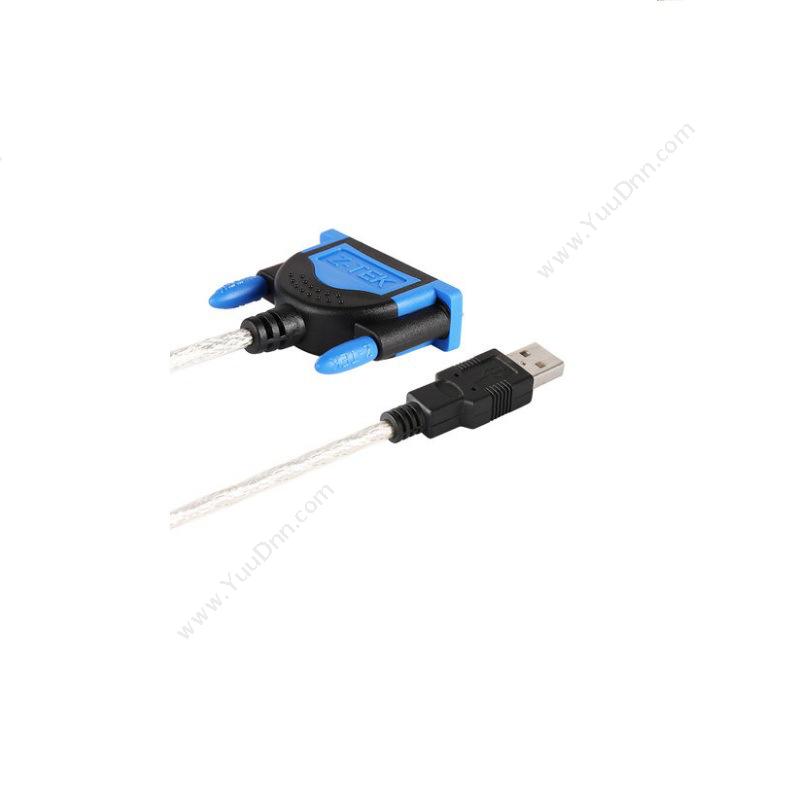 力特 Z-TEK ZE396 打印数据线 USB转DB25孔 蓝（黑） 其它线材