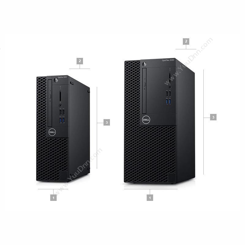 戴尔 Dell OPTIPLEX 3060MT 21.5英寸 I3-81004G128G+1TBWIN10P3Y（黑）  DVDRW 电脑套装