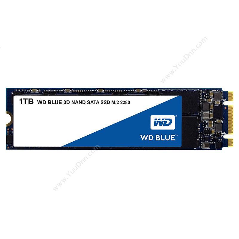 西部数据 WD WDS100T2B0B SSD M.2接口(SATA总线） Blue系列-3D 1TB 蓝（白） 固态硬盘