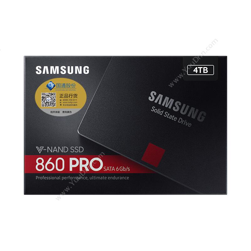 三星 Samsung MZ-76P4T0BW 4TB SSD SATA3.0接口860PRO 4TB（黑） 固态硬盘