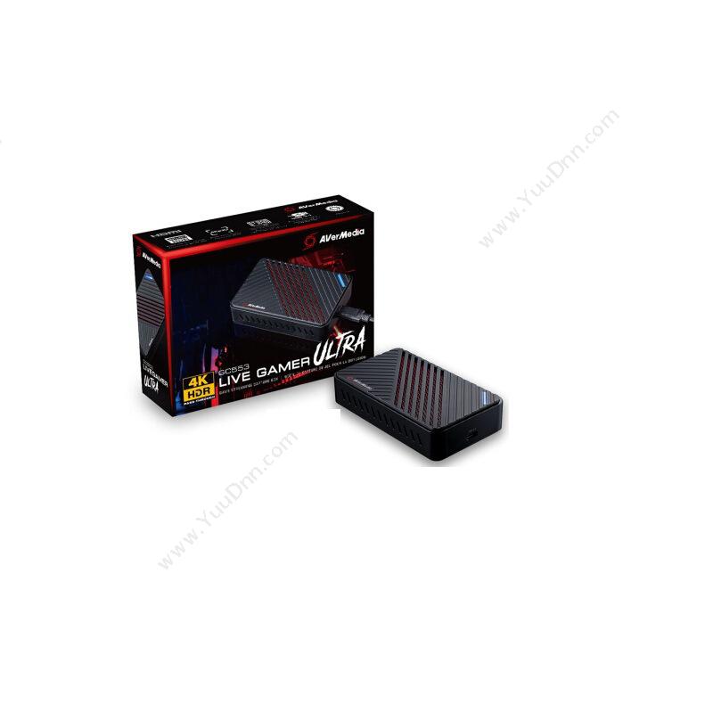 圆刚 AvermediaGC553 高清USB hdmi 4K视频采集卡 PS4 xbox斗鱼游戏直播设备（黑）装机配件