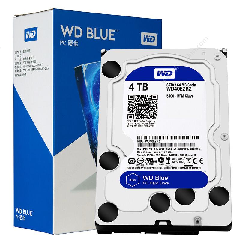 西部数据 WDWD40EZRZ （蓝盘） 4TB SATA6Gb/s 64MB 台式机械硬盘 4TB（蓝）硬盘