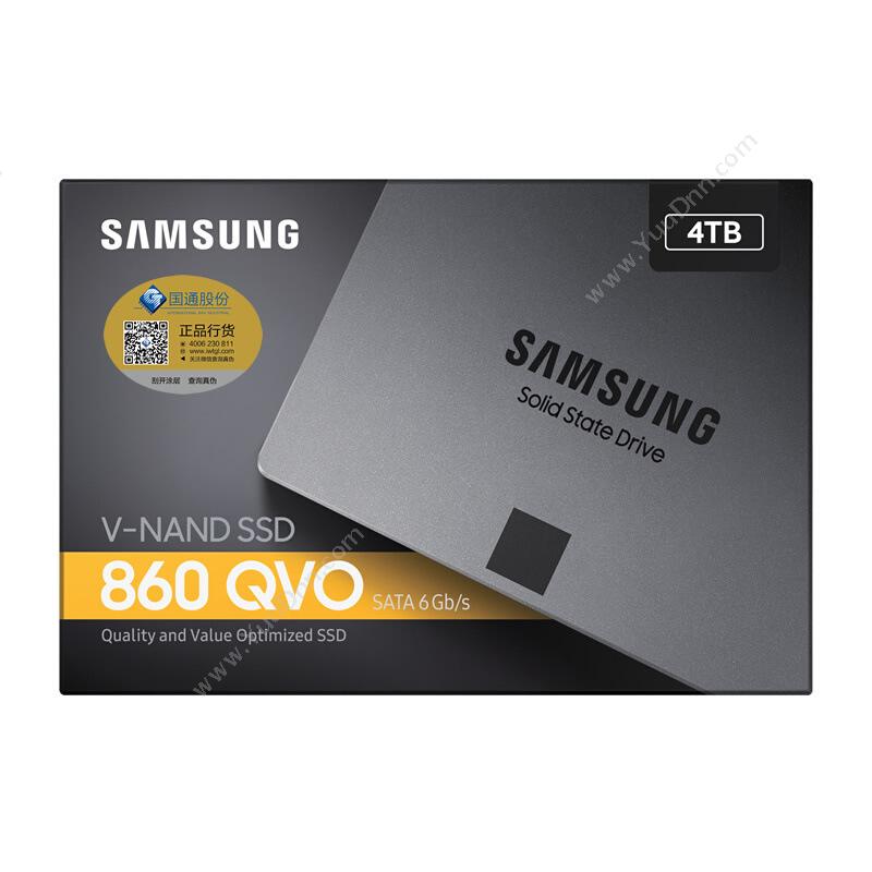三星 Samsung MZ-76Q4T0BW SSD 2.5寸 SATA3.0接口 860 QVO 4TB（黑） 固态硬盘