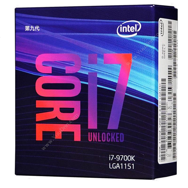 英特尔 Intel i7-9700K 盒装处理器    酷睿八核 CPU