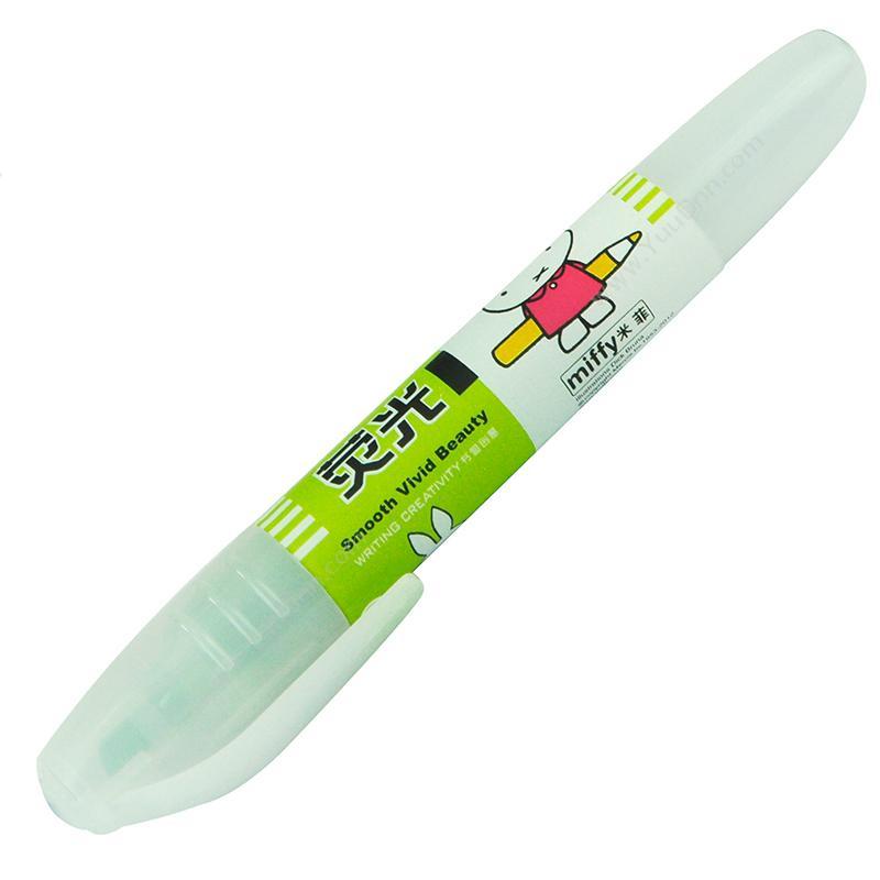 晨光文具 M&G 米菲  插盖式荧光笔MF-5301/21003（绿色，  12支/盒） 单头荧光笔