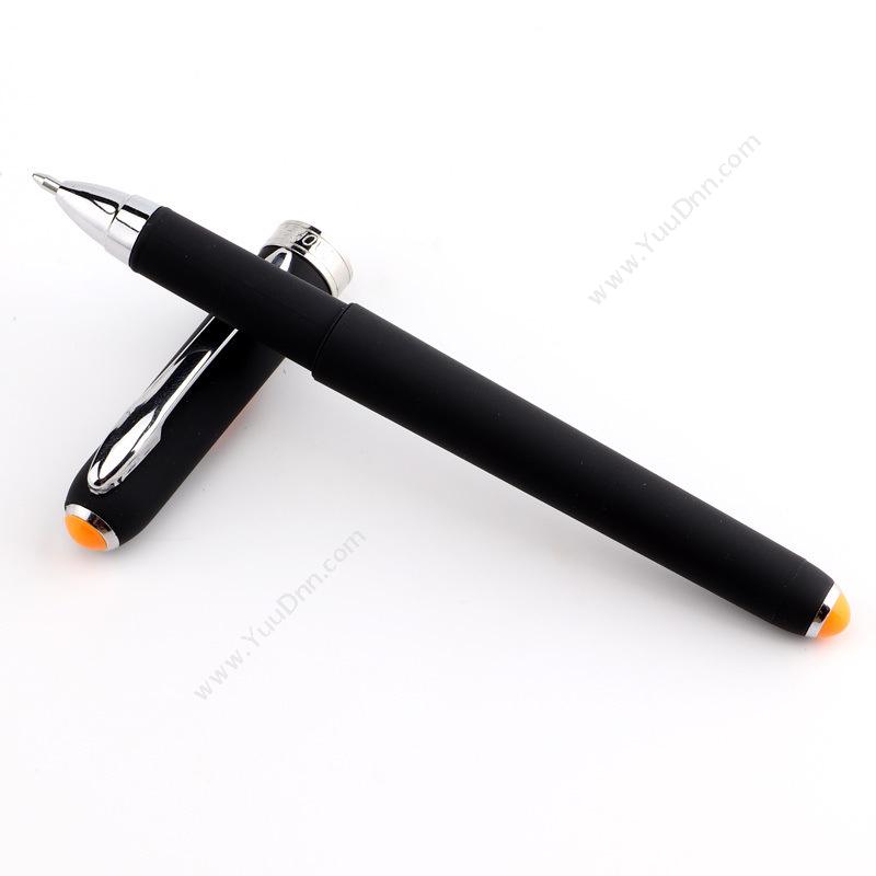 宝克 BaoKePC2218 大容量磨砂笔杆中性笔 签字笔 12支/盒 0.7mm （黑） 一支插盖式中性笔