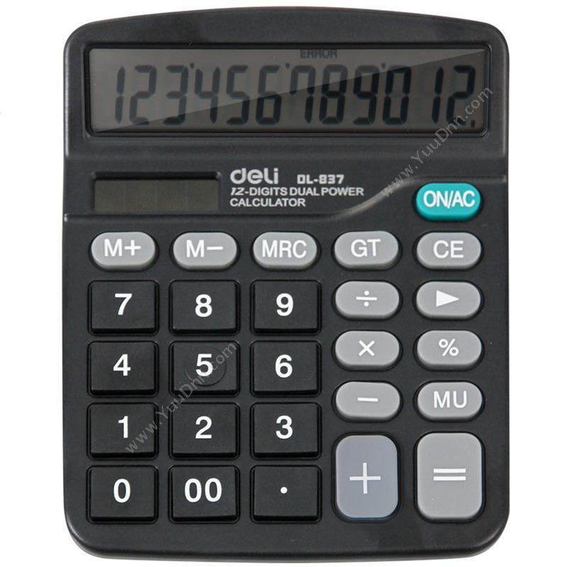 得力 Deli837 轻便经济款通用型桌面计算器常规计算器