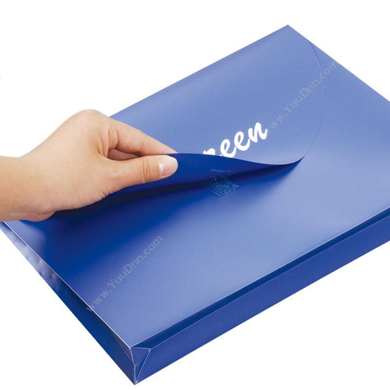 齐心 Comix C305 办公必备超保密粘扣式文件袋 A4 （蓝） 24个/盒，144个/箱 纽扣袋