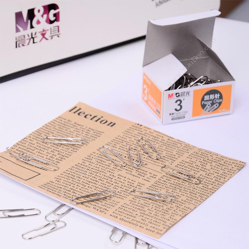 晨光文具 M&G ABS91696 3#纸盒装 28mm 100枚/盒 回形针