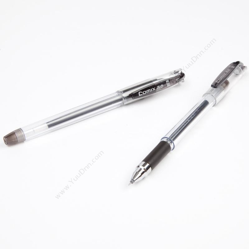 齐心 Comix GP303 极细中性笔 全针管 0.38mm 12支/盒 （黑） 插盖式中性笔