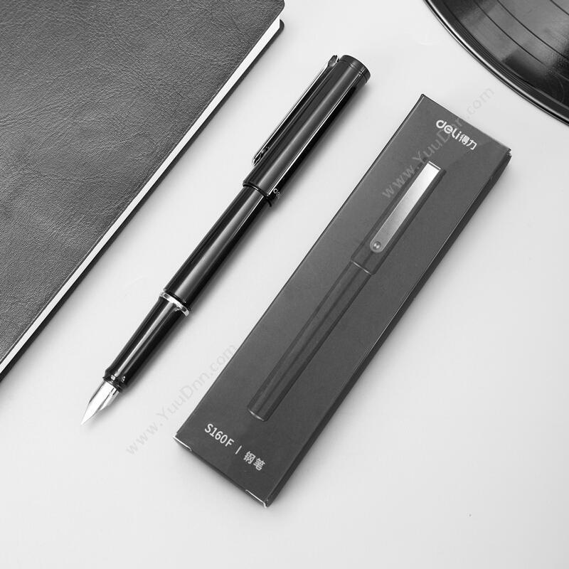 得力 Deli DL-S160F 沉稳办公系列F尖/明尖墨水笔  （黑） 钢笔