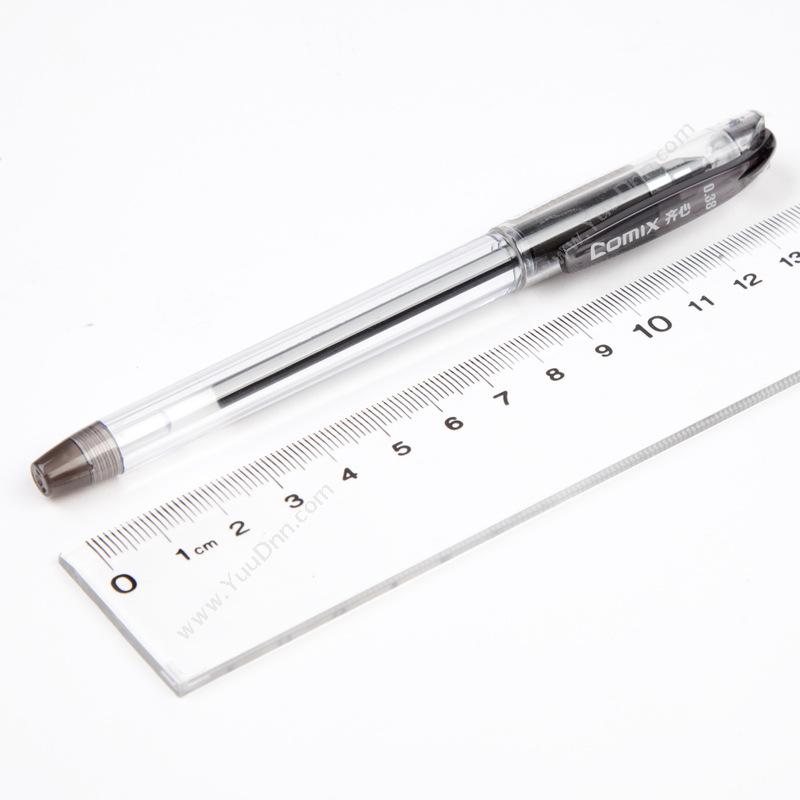 齐心 Comix GP303 极细中性笔 全针管 0.38mm 12支/盒 （黑） 插盖式中性笔
