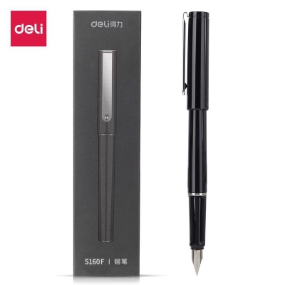 得力 Deli DL-S160F 沉稳办公系列F尖/明尖墨水笔  （黑） 钢笔