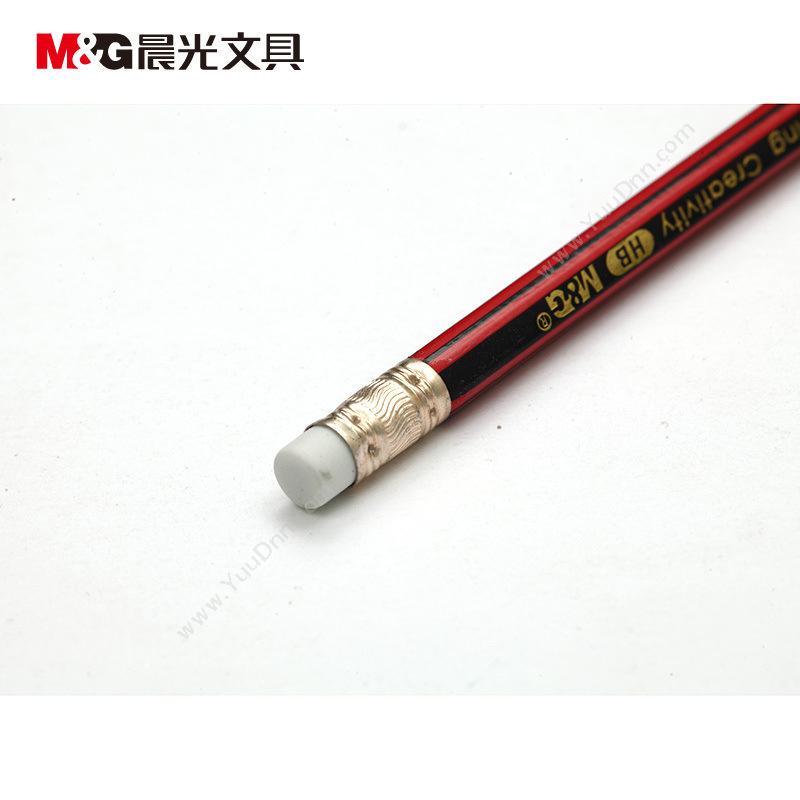 晨光文具 M&G AWP30802 带橡皮头六角木杆铅笔 HB 12支/盒 自动铅笔