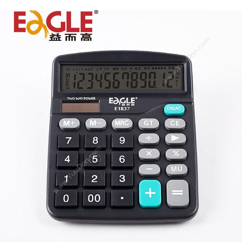 益而高 Eagle 12位运算计算器E1837 计算器 常规计算器