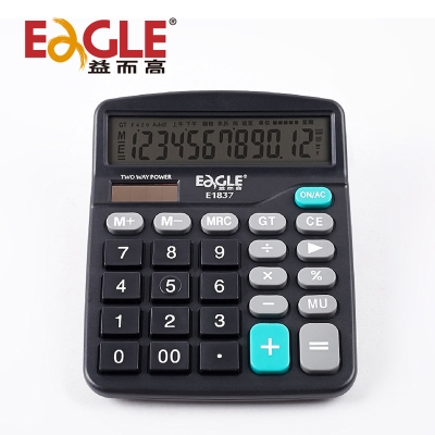 益而高 Eagle 12位运算计算器E1837 计算器 常规计算器