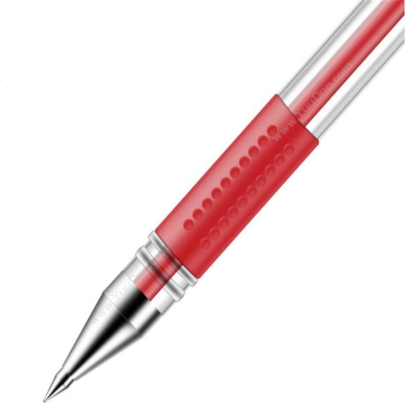 得力 Deli 6600 中性笔红 单支 插盖式中性笔