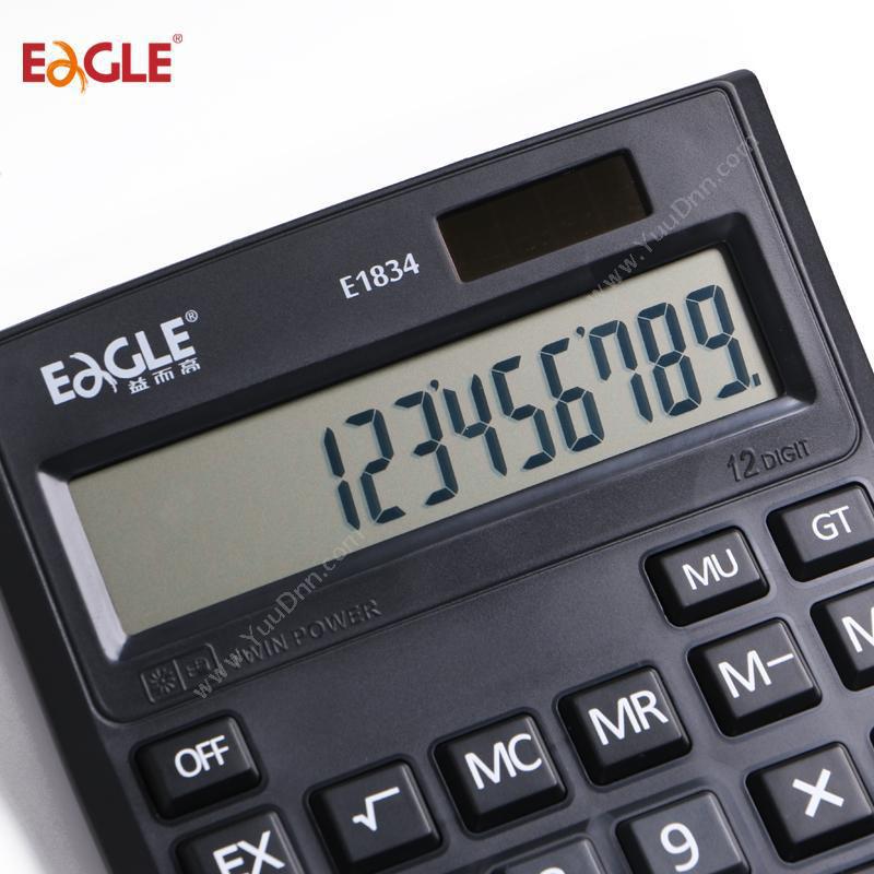 益而高 Eagle 12位运算计算器E1834 计算器 常规计算器