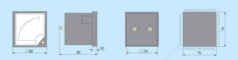 正泰 CHINT 6L2-A 10/5A 安装式  次级电流：5A 表盘尺寸：80mm 交流电压表