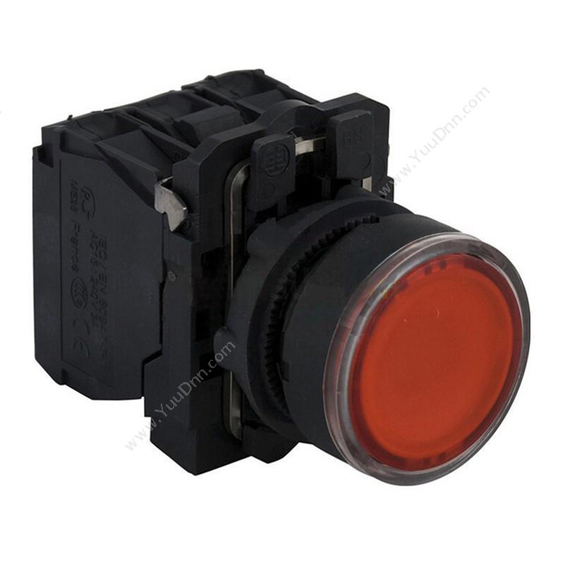 施耐德 Schneider XB5AW34G1C 红色平带灯 1NO 110VAC 平头按钮带灯